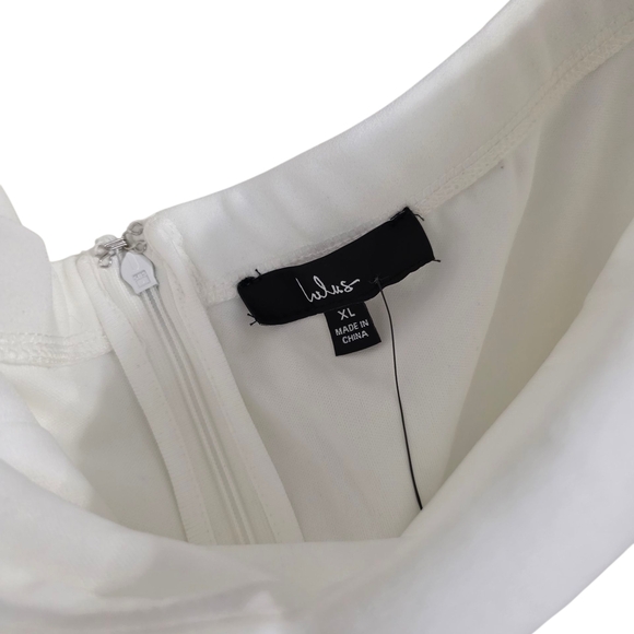 Lulus Edith White Strapless Wide-Leg Jumpsuit Size XL - Picture 4 of 6